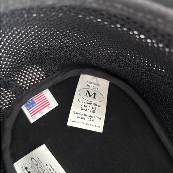 Monterey Bay Sirocco Waterproof Leather UPF 50 + Western Hat. Black 7-7 1/2 - Picture 7 of 11